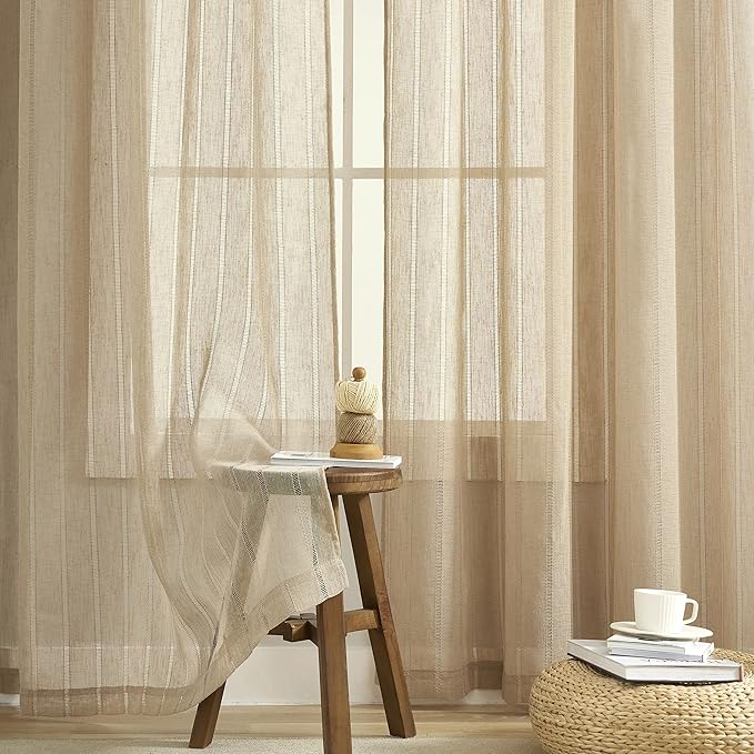 striped sheer curtains